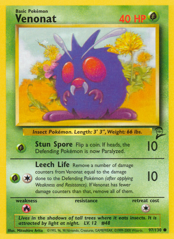 Venonat (97/130) [Base Set 2] | Exor Games Truro