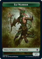 Dragon // Elf Warrior Double-Sided Token [Game Night: Free-for-All Tokens] | Exor Games Truro