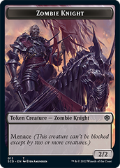 Zombie // Zombie Knight Double-Sided Token [Starter Commander Decks] | Exor Games Truro