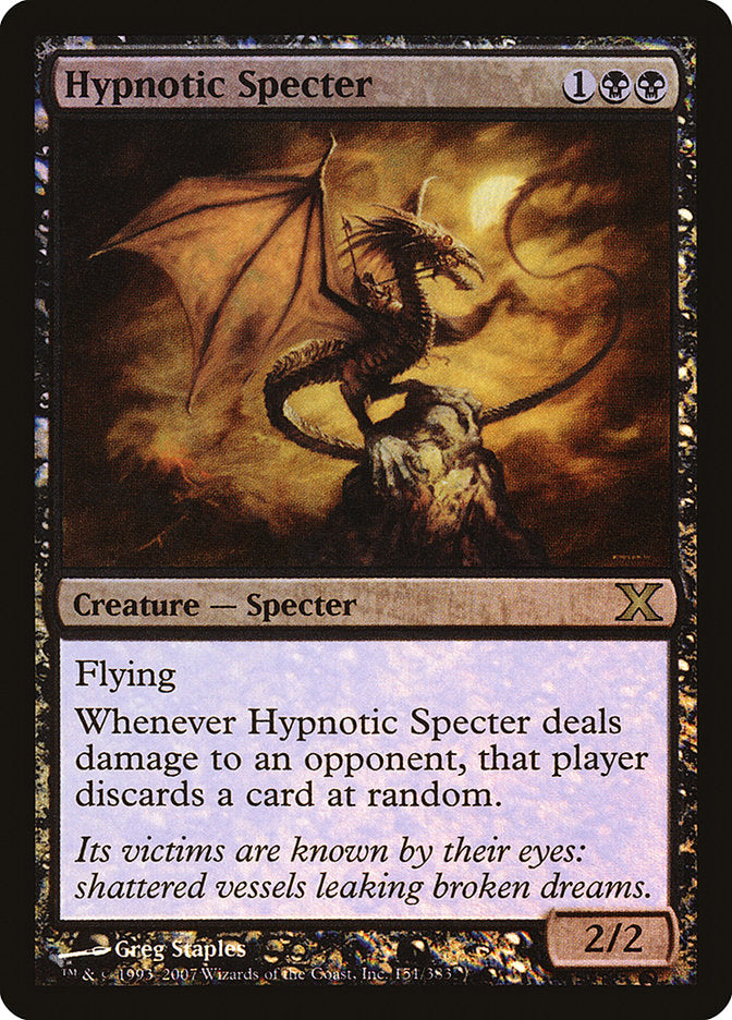 Hypnotic Specter (Premium Foil) [Tenth Edition] | Exor Games Truro