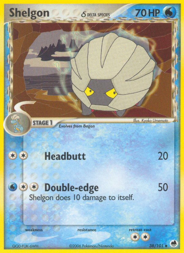 Shelgon (38/101) (Delta Species) [EX: Dragon Frontiers] | Exor Games Truro
