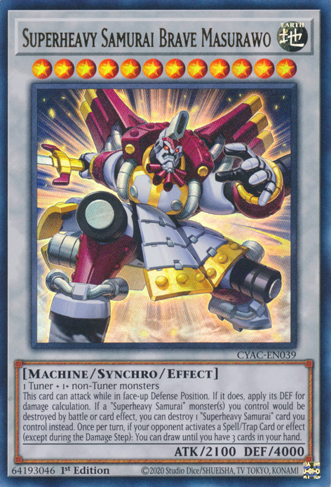 Superheavy Samurai Brave Masurawo [CYAC-EN039] Ultra Rare | Exor Games Truro
