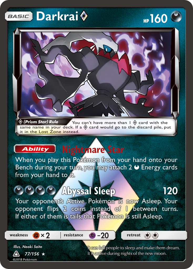 Darkrai (77/156) (Prism Star) [Sun & Moon: Ultra Prism] | Exor Games Truro