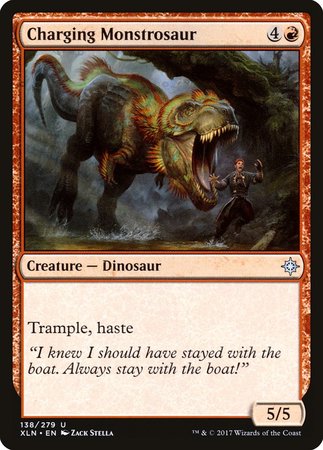 Charging Monstrosaur [Ixalan] | Exor Games Truro