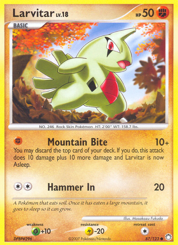 Larvitar (87/123) [Diamond & Pearl: Mysterious Treasures] | Exor Games Truro