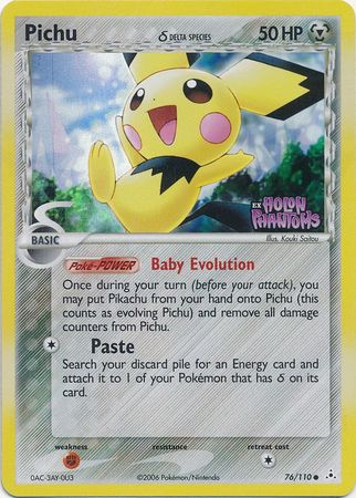 Pichu (76/110) (Delta Species) (Stamped) [EX: Holon Phantoms] | Exor Games Truro