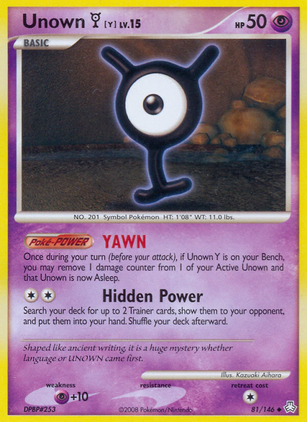 Unown Y (81/146) [Diamond & Pearl: Legends Awakened] | Exor Games Truro