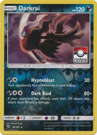 Darkrai (87/147) (League Promo) [Sun & Moon: Burning Shadows] | Exor Games Truro