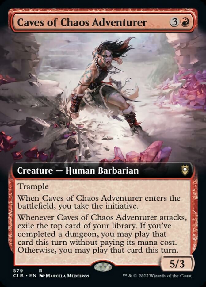 Caves of Chaos Adventurer (Extended Art) [Commander Legends: Battle for Baldur's Gate] | Exor Games Truro