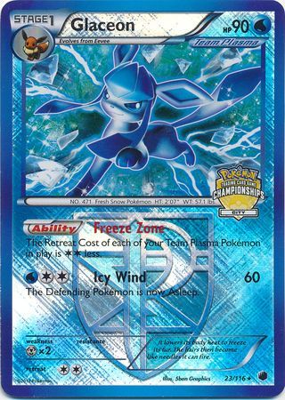 Glaceon (23/116) (City Championship Promo) [Black & White: Plasma Freeze] | Exor Games Truro