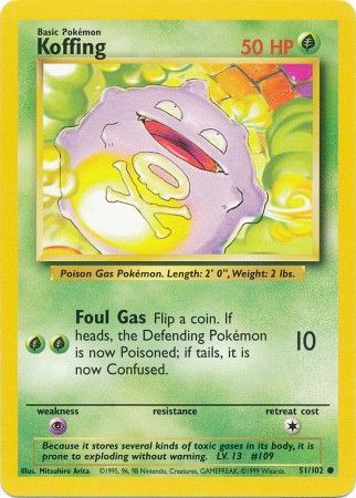 Koffing (51/102) [Base Set Unlimited] | Exor Games Truro