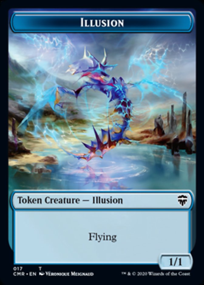 Illusion // Saproling Token [Commander Legends Tokens] | Exor Games Truro