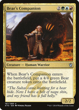 Bear's Companion [Khans of Tarkir] | Exor Games Truro