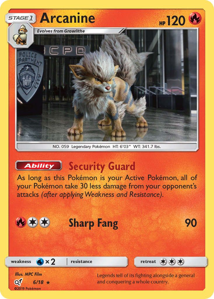 Arcanine (6/18) [Sun & Moon: Detective Pikachu] | Exor Games Truro