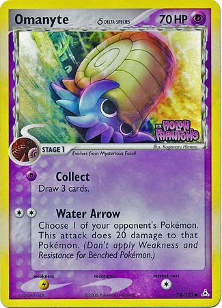 Omanyte (74/110) (Delta Species) (Stamped) [EX: Holon Phantoms] | Exor Games Truro