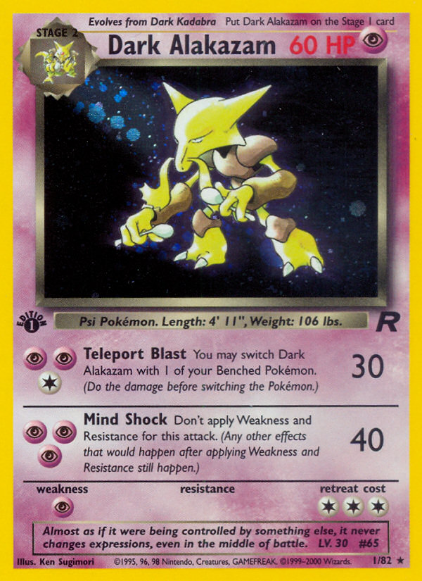 Dark Alakazam (1/82) [Team Rocket 1st Edition] | Exor Games Truro