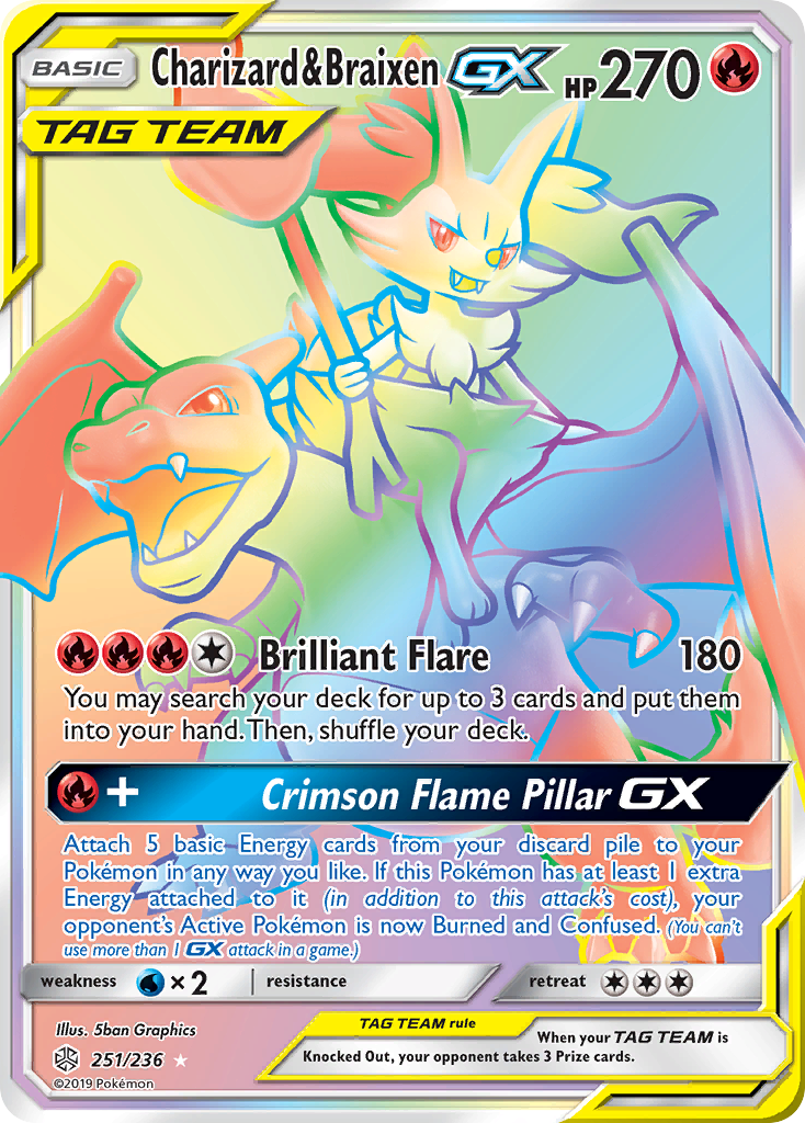 Charizard & Braixen GX (251/236) [Sun & Moon: Cosmic Eclipse] | Exor Games Truro