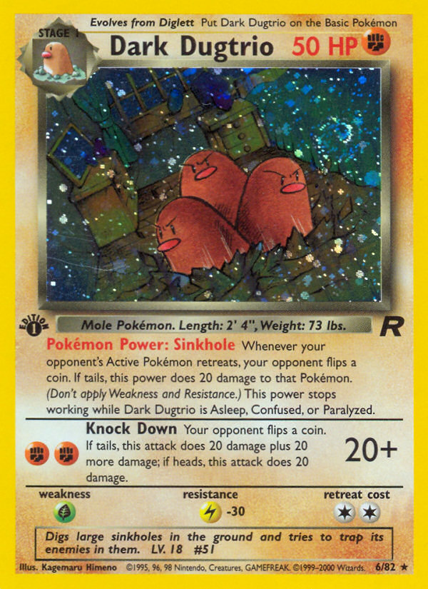 Dark Dugtrio (6/82) [Team Rocket 1st Edition] | Exor Games Truro