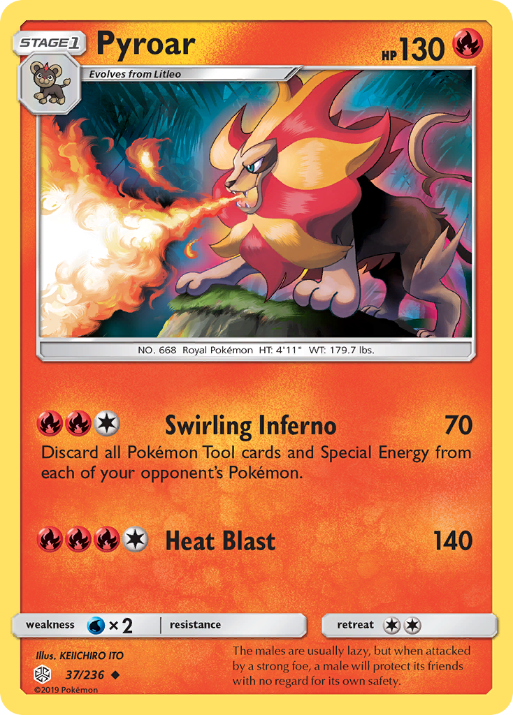 Pyroar (37/236) [Sun & Moon: Cosmic Eclipse] | Exor Games Truro