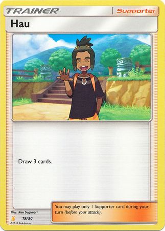 Hau (19/30) [Sun & Moon: Trainer Kit - Alolan Raichu] | Exor Games Truro