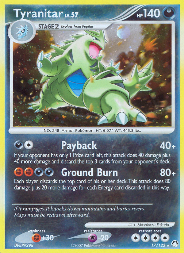 Tyranitar (17/123) [Diamond & Pearl: Mysterious Treasures] | Exor Games Truro