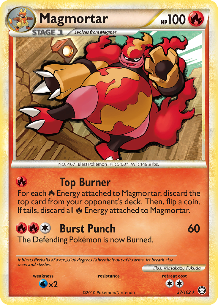 Magmortar (27/102) [HeartGold & SoulSilver: Triumphant] | Exor Games Truro