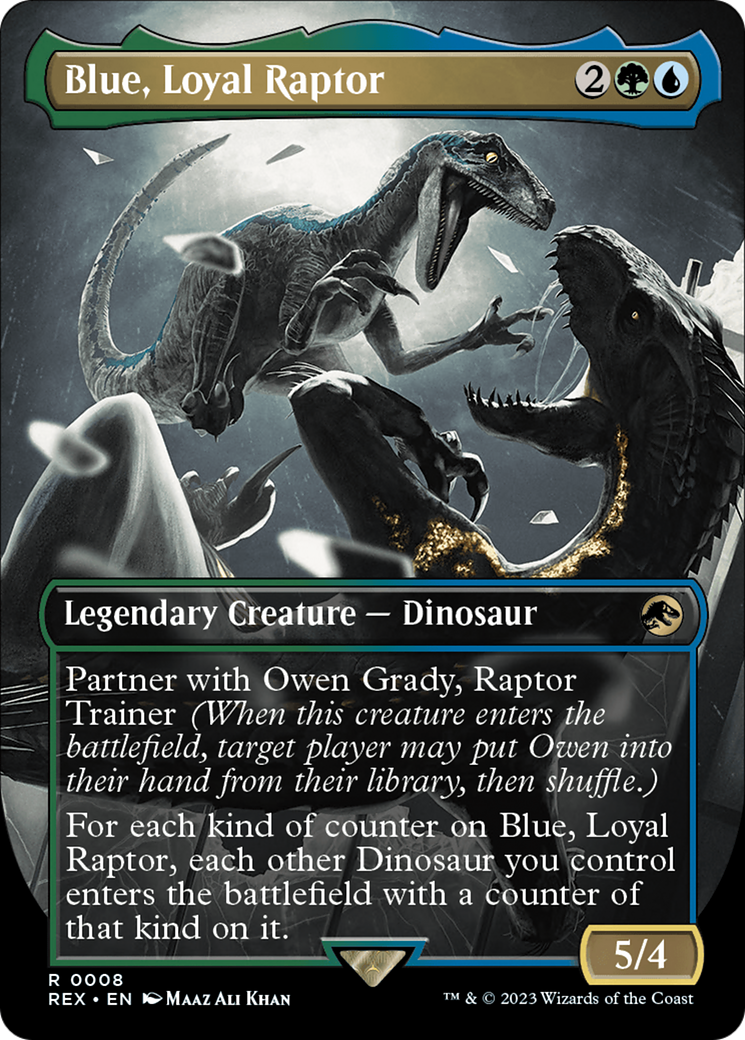 Blue, Loyal Raptor (Borderless) [Jurassic World Collection] | Exor Games Truro