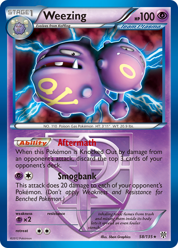 Weezing (58/135) [Black & White: Plasma Storm] | Exor Games Truro