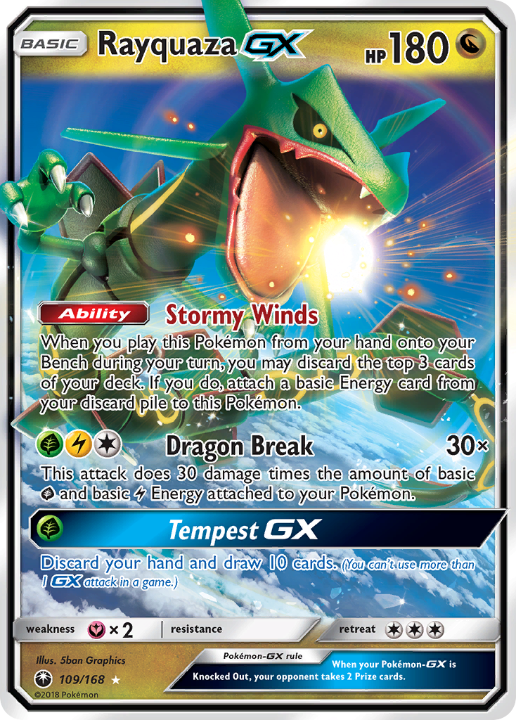 Rayquaza GX (109/168) [Sun & Moon: Celestial Storm] | Exor Games Truro