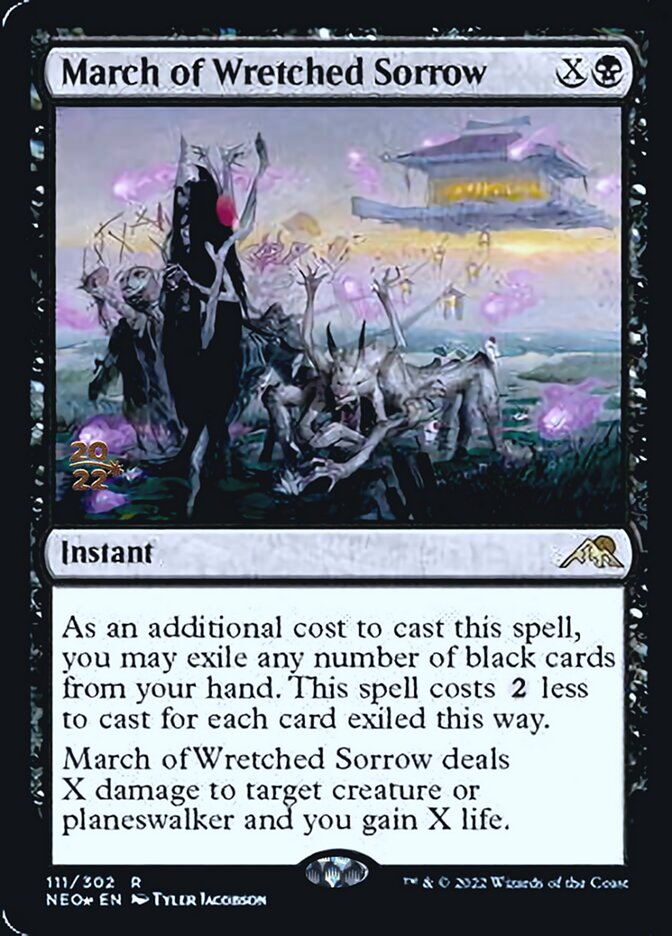 March of Wretched Sorrow [Kamigawa: Neon Dynasty Prerelease Promos] | Exor Games Truro