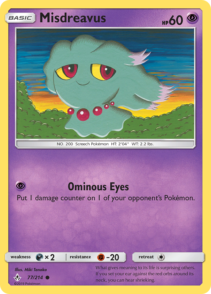 Misdreavus (77/214) [Sun & Moon: Unbroken Bonds] | Exor Games Truro
