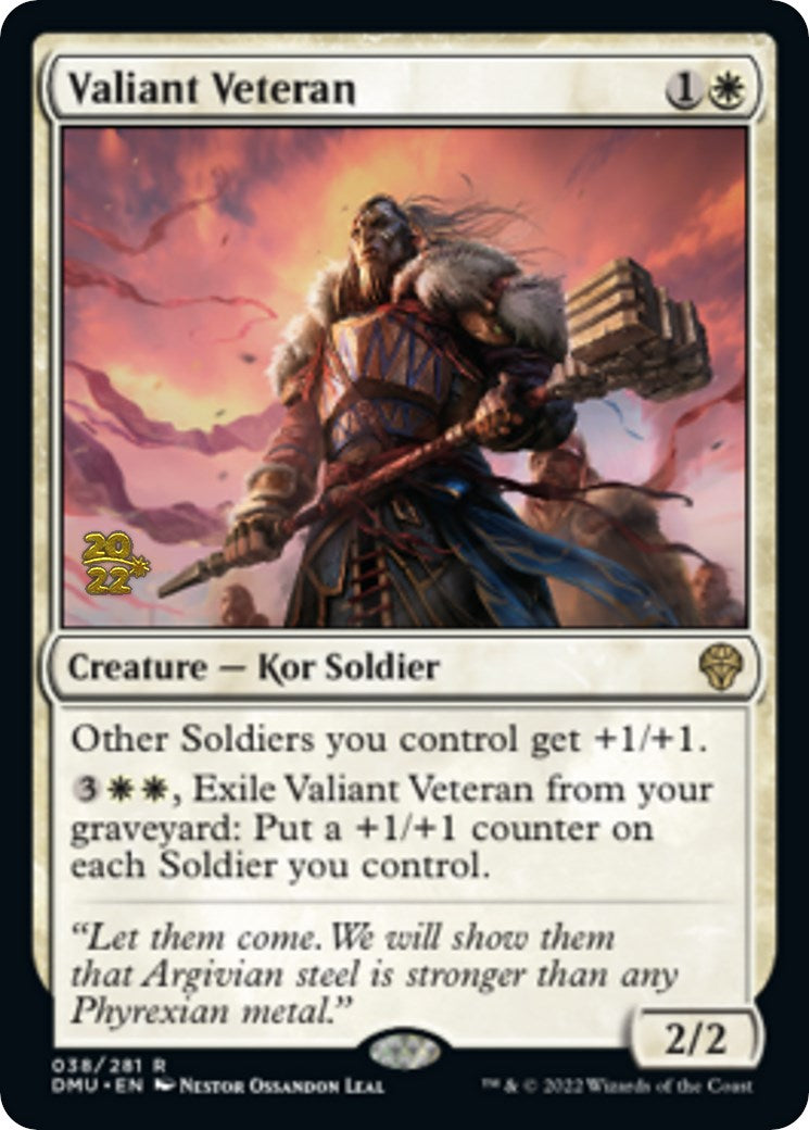 Valiant Veteran [Dominaria United Prerelease Promos] | Exor Games Truro