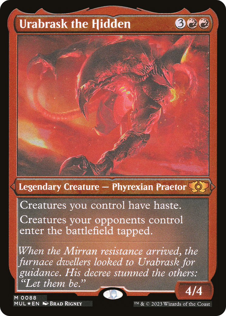 Urabrask the Hidden (Foil Etched) [Multiverse Legends] | Exor Games Truro