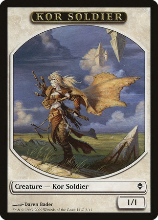 Kor Soldier Token [Zendikar Tokens] | Exor Games Truro