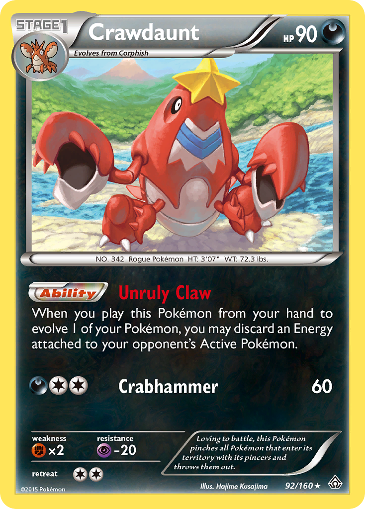 Crawdaunt (92/160) [XY: Primal Clash] | Exor Games Truro