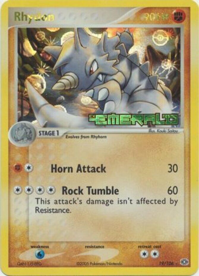 Rhydon (19/106) (Stamped) [EX: Emerald] | Exor Games Truro