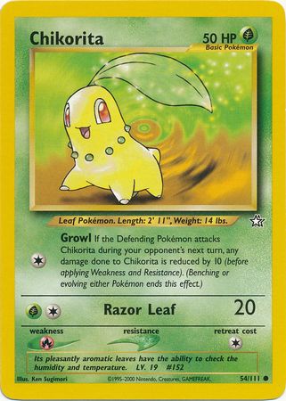 Chikorita (54/111) [Neo Genesis Unlimited] | Exor Games Truro