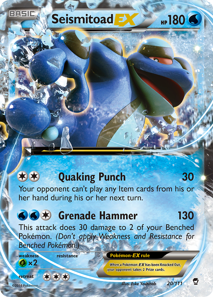 Seismitoad EX (20/111) [XY: Furious Fists] | Exor Games Truro