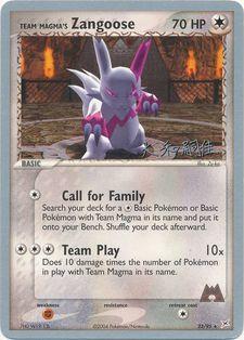 Team Magma's Zangoose (23/95) (Magma Spirit - Tsuguyoshi Yamato) [World Championships 2004] | Exor Games Truro