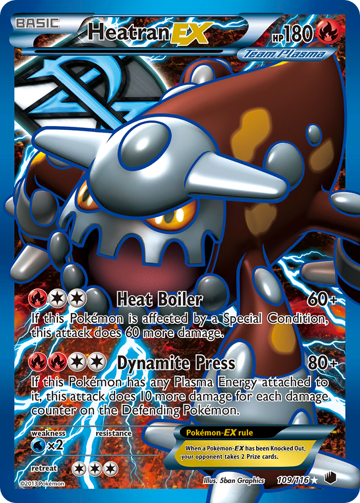 Heatran EX (109/116) [Black & White: Plasma Freeze] | Exor Games Truro