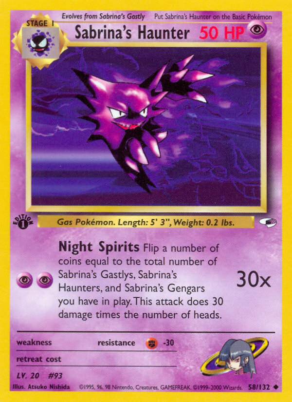 Sabrina's Haunter (58/132) [Gym Heroes 1st Edition] | Exor Games Truro