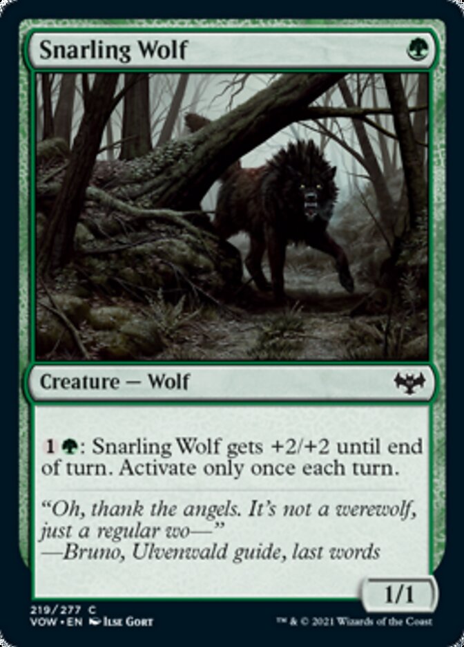 Snarling Wolf [Innistrad: Crimson Vow] | Exor Games Truro