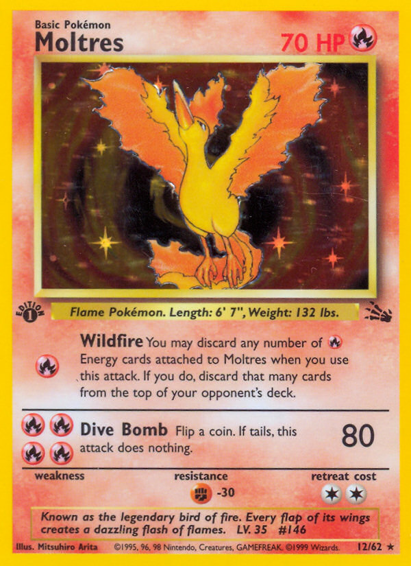 Moltres (12/62) [Fossil 1st Edition] | Exor Games Truro