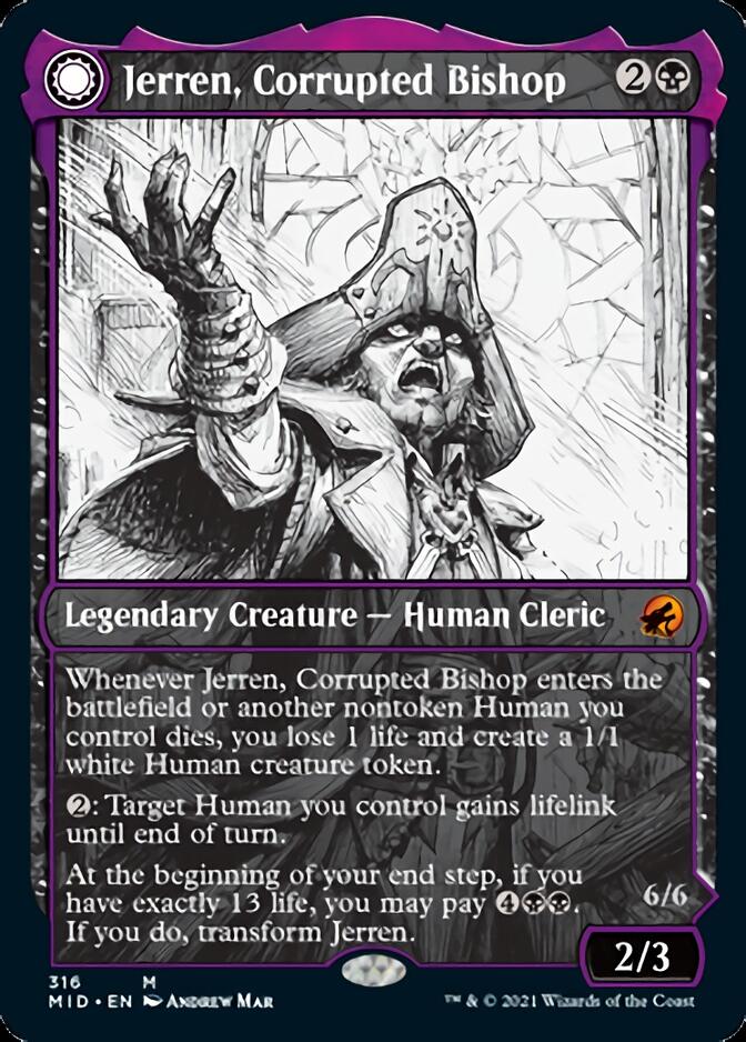 Jerren, Corrupted Bishop // Ormendahl, the Corrupted (Showcase Eternal Night) [Innistrad: Midnight Hunt] | Exor Games Truro
