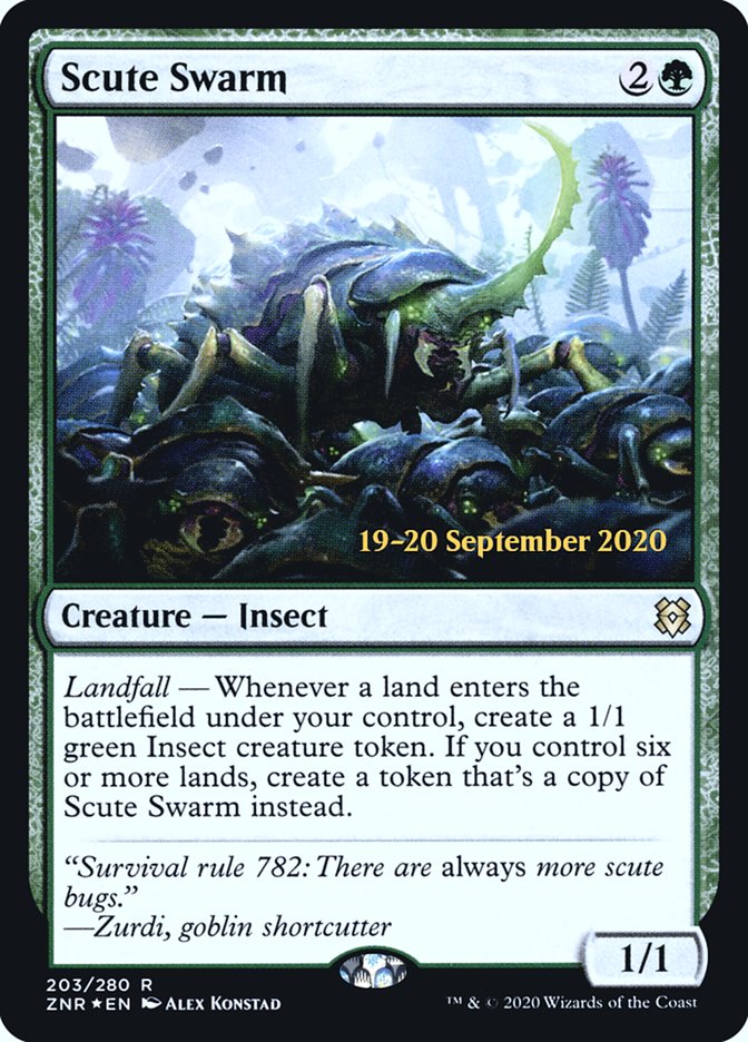 Scute Swarm  [Zendikar Rising Prerelease Promos] | Exor Games Truro