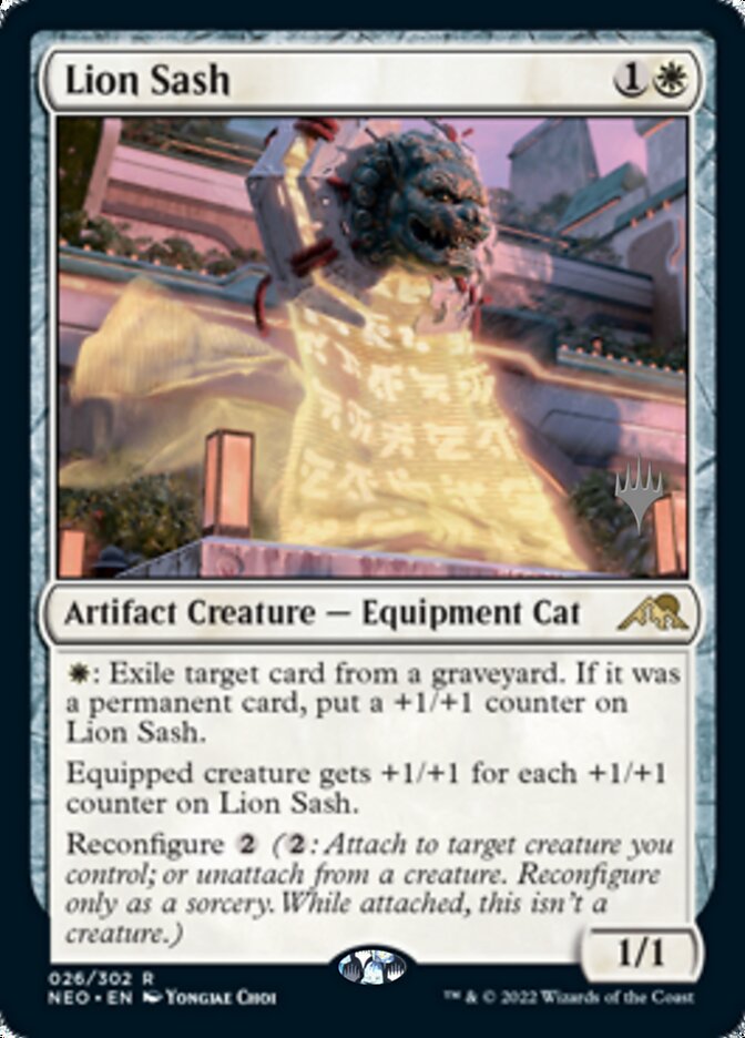 Lion Sash (Promo Pack) [Kamigawa: Neon Dynasty Promos] | Exor Games Truro