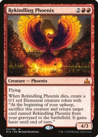 Rekindling Phoenix [Rivals of Ixalan] | Exor Games Truro