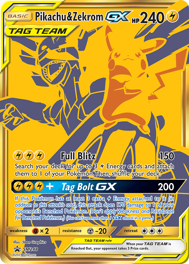 Pikachu & Zekrom GX (SM248) (Jumbo Card) [Sun & Moon: Black Star Promos] | Exor Games Truro