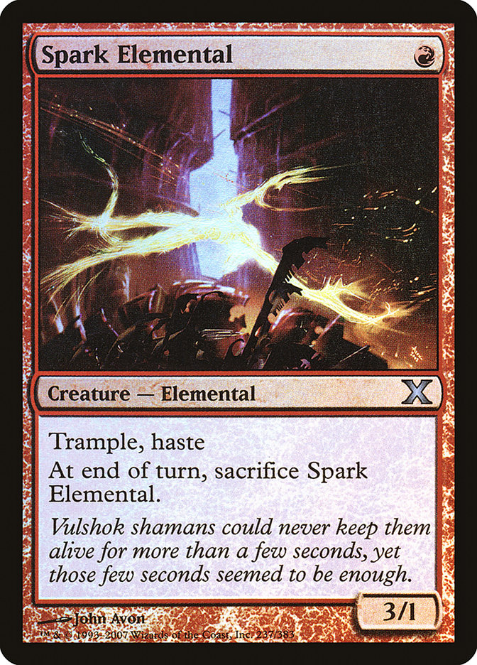 Spark Elemental (Premium Foil) [Tenth Edition] | Exor Games Truro