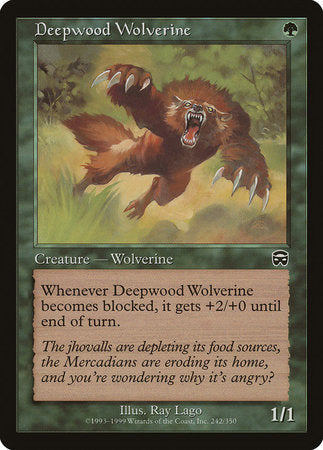 Deepwood Wolverine [Mercadian Masques] | Exor Games Truro